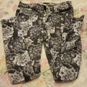 Flower print jeggings